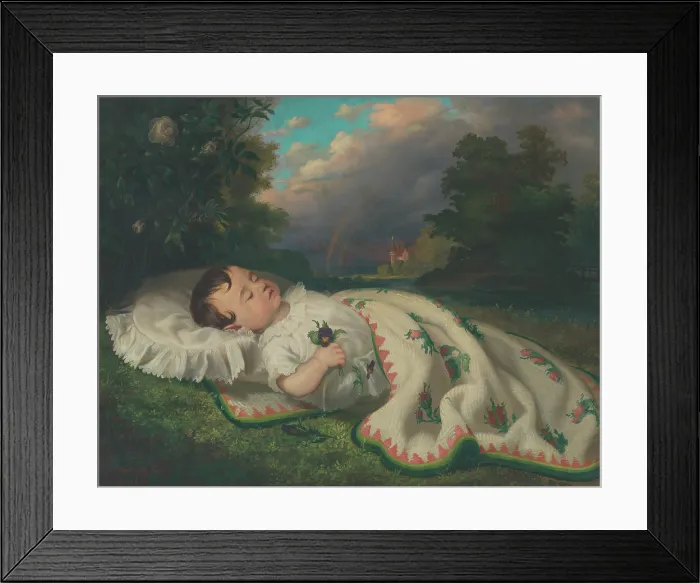 Framed Print : Child in the countryside, 1860. Creator: Frantisek Klimkovic Framed Print : Child in the countryside, 1860. Creator: Frantisek Klimkovic