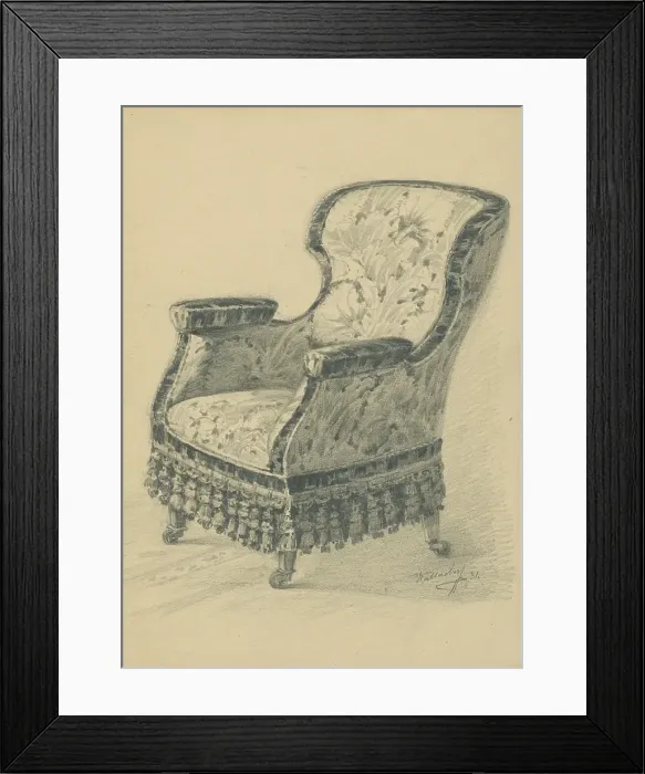 Framed Print : Study of an armchair, 1931. Creator: Eugen Wallachy Framed Print : Study of an armchair, 1931. Creator: Eugen Wallachy