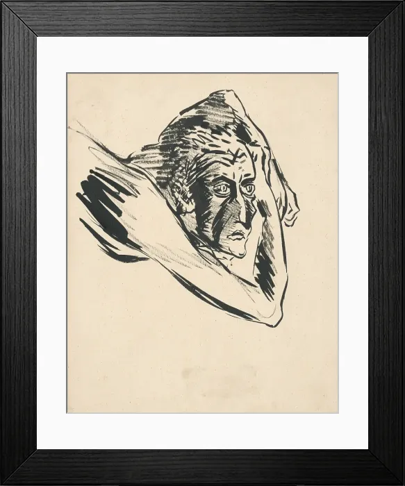 Framed Print : In thought, 1940-1944. Creator: Arnold Peter Weisz-Kubincan