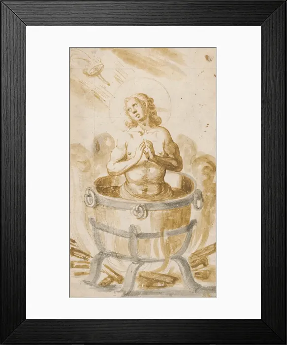 Framed Print : St. John in the Cauldron, 1701 / 1800. Creator: Unknown Framed Print : St. John in the Cauldron, 1701 / 1800. Creator: Unknown
