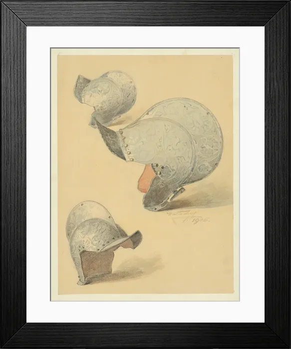 Framed Print : Study of Helmets, 1905. Creator: Eugen Wallachy Framed Print : Study of Helmets, 1905. Creator: Eugen Wallachy