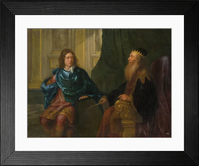 Framed Print : Old Testament Scene (Solomon and King David), around 1700. Creator: Gerard de Lairesse Framed Print : Old Testament Scene (Solomon and King David), around 1700. Creator: Gerard de Lairesse