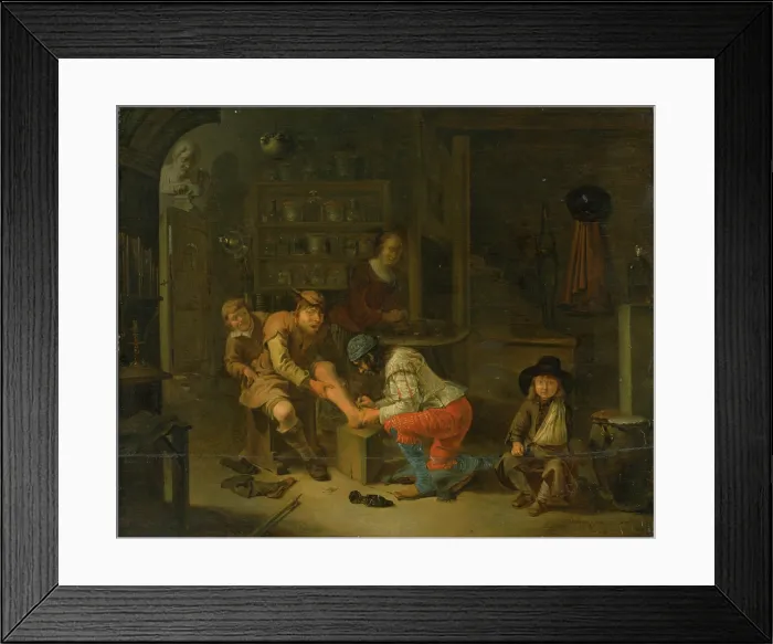 Framed Print : At the Apothecary's, 1656. Creator: Gerrit Lundens. At the Apothecary's, 1656. Creator: Gerrit Lundens Framed Print : At the Apothecary's, 1656. Creator: Gerrit Lundens. At the Apothecary's, 1656. Creator: Gerrit Lundens