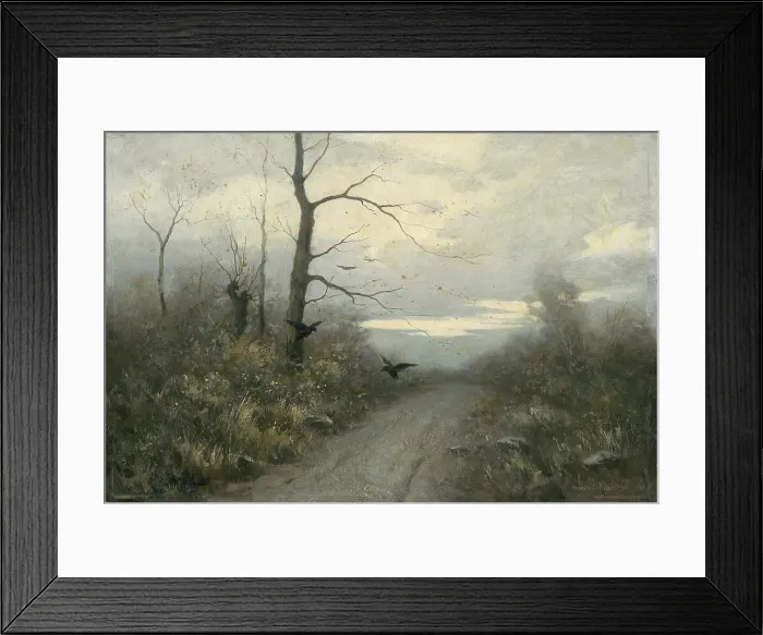 Framed Print : Winter landscape, c1911. Creator: Felician Moczik Framed Print : Winter landscape, c1911. Creator: Felician Moczik