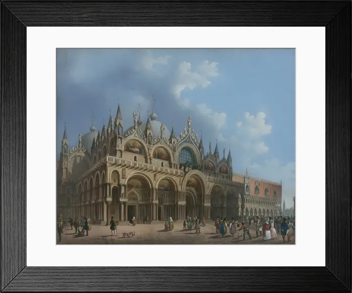 Framed Print : St. Mark's Church in Venice, 1800-1830. Creator: Unknown. St. Mark's Church in Venice, 1800-1830. Creator: Unknown Framed Print : St. Mark's Church in Venice, 1800-1830. Creator: Unknown. St. Mark's Church in Venice, 1800-1830. Creator: Unknown
