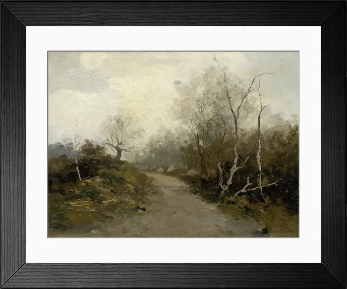 Framed Print : Forest road, 1880-1900. Creator: Felician Moczik