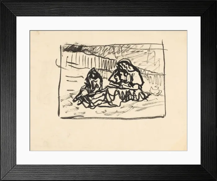 Framed Print : Seated Women, 1940-1944. Creator: Arnold Peter Weisz-Kubincan Framed Print : Seated Women, 1940-1944. Creator: Arnold Peter Weisz-Kubincan