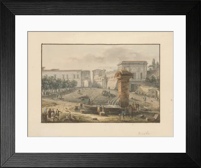 Framed Print : At the well, 2nd half 18th century. Creator: Unknown Framed Print : At the well, 2nd half 18th century. Creator: Unknown