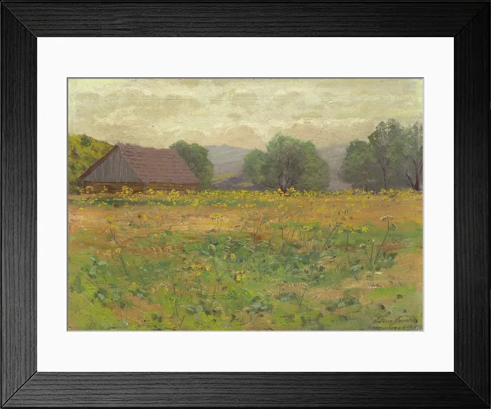Framed Print : In the Meadow, 1906. Creator: Ferdinand Katona