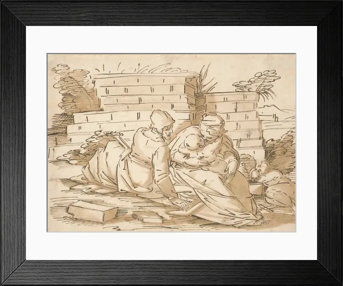 Framed Print : Seated Holy Family, 1501 / 1600. Creator: Unknown Framed Print : Seated Holy Family, 1501 / 1600. Creator: Unknown