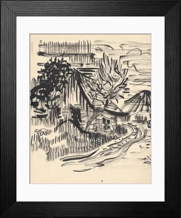 Framed Print : Cottage, 1930s. Creator: Arnold Peter Weisz-Kubincan Framed Print : Cottage, 1930s. Creator: Arnold Peter Weisz-Kubincan