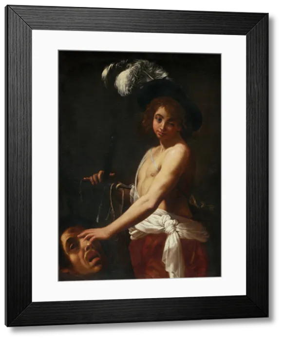 Framed Print : David with the Head of Goliath, 1627-1628. Creator: Giovanni Baglione Framed Print : David with the Head of Goliath, 1627-1628. Creator: Giovanni Baglione