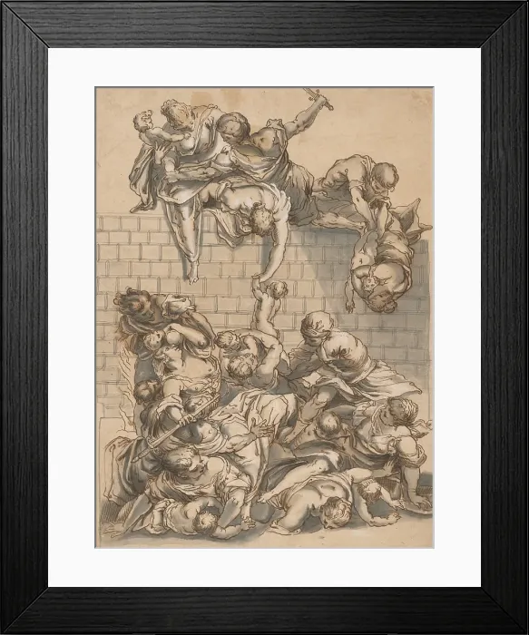 Framed Print : Massacre of the innocents, 2nd half 16th century. Creator: Unknown Framed Print : Massacre of the innocents, 2nd half 16th century. Creator: Unknown