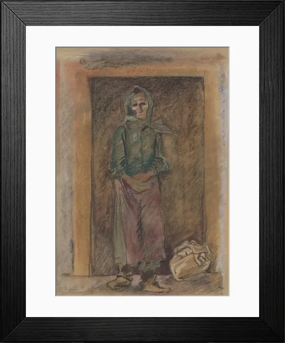 Framed Print : Old woman, around 1935-1940. Creator: Arnold Peter Weisz-Kubincan Framed Print : Old woman, around 1935-1940. Creator: Arnold Peter Weisz-Kubincan