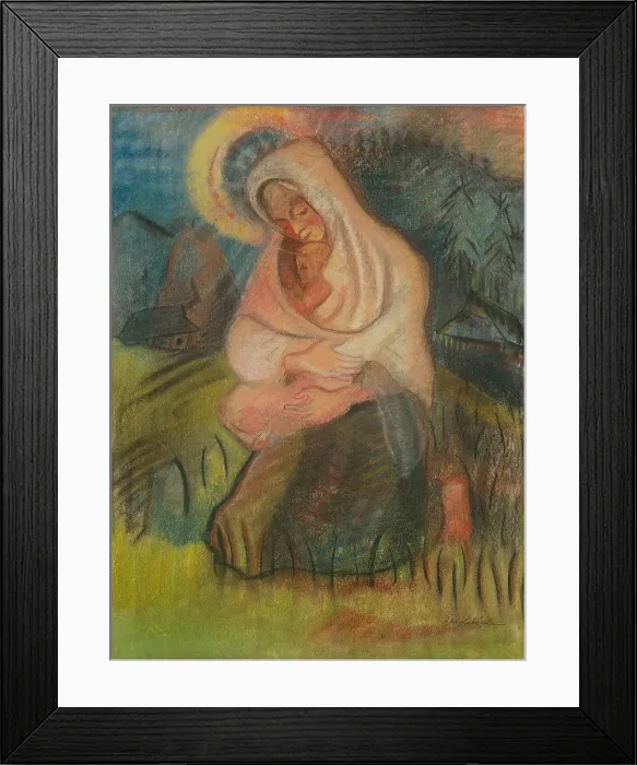 Framed Print : Mother with child, around 1940. Creator: Arnold Peter Weisz-Kubincan Framed Print : Mother with child, around 1940. Creator: Arnold Peter Weisz-Kubincan