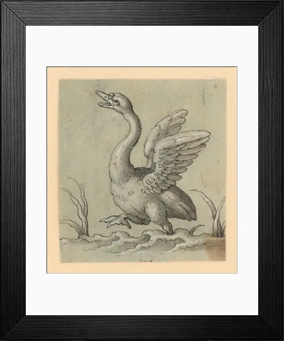 Framed Print : Walking swan, 1601 / 1700. Creator: Unknown Framed Print : Walking swan, 1601 / 1700. Creator: Unknown