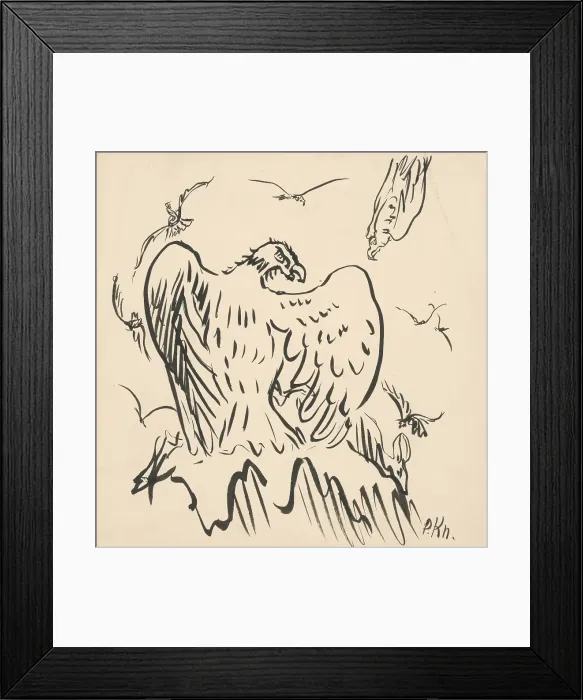 Framed Print : Sketch of eagles, 1940-1944. Creator: Arnold Peter Weisz-Kubincan Framed Print : Sketch of eagles, 1940-1944. Creator: Arnold Peter Weisz-Kubincan