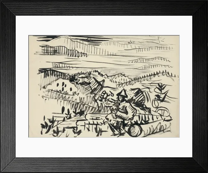 Framed Print : On the ridge, 1930s. Creator: Arnold Peter Weisz-Kubincan Framed Print : On the ridge, 1930s. Creator: Arnold Peter Weisz-Kubincan