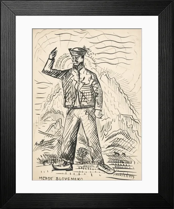 Framed Print : Young Slovakian, 1940 onwards. Creator: Arnold Peter Weisz-Kubincan Framed Print : Young Slovakian, 1940 onwards. Creator: Arnold Peter Weisz-Kubincan