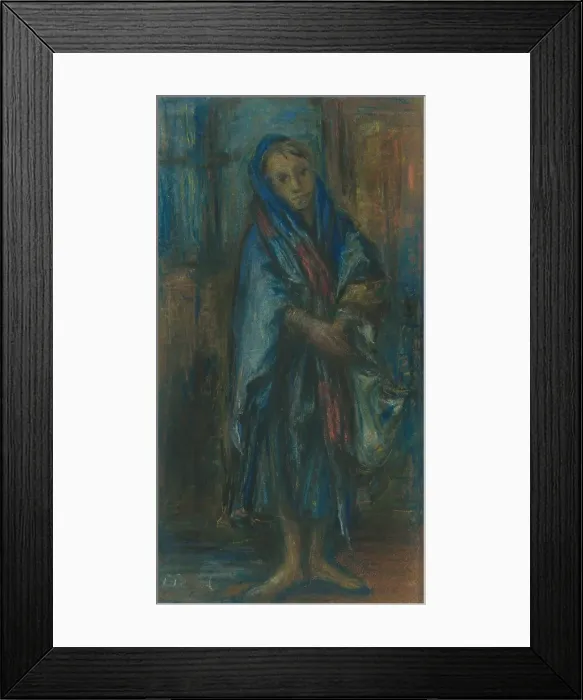 Framed Print : Girl with a backpack. Creator: Teodor Tekel Framed Print : Girl with a backpack. Creator: Teodor Tekel