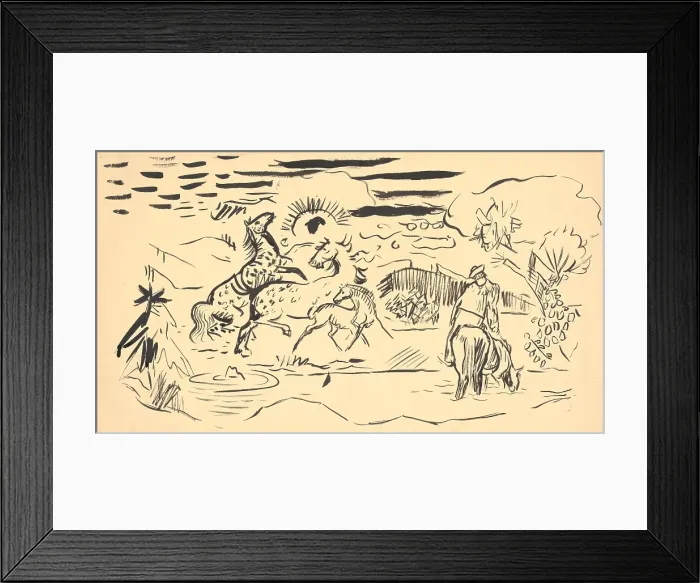 Framed Print : Horses in pasture, 1940s. Creator: Arnold Peter Weisz-Kubincan Framed Print : Horses in pasture, 1940s. Creator: Arnold Peter Weisz-Kubincan