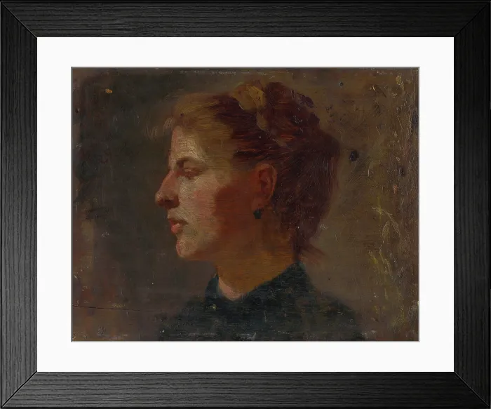 Framed Print : Head Study of a Younger Woman, around 1900. Creator: Ferdinand Katona Framed Print : Head Study of a Younger Woman, around 1900. Creator: Ferdinand Katona
