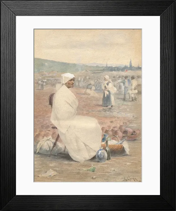 Framed Print : On the market in Myjava, 1886. Creator: Joza Uprka Framed Print : On the market in Myjava, 1886. Creator: Joza Uprka