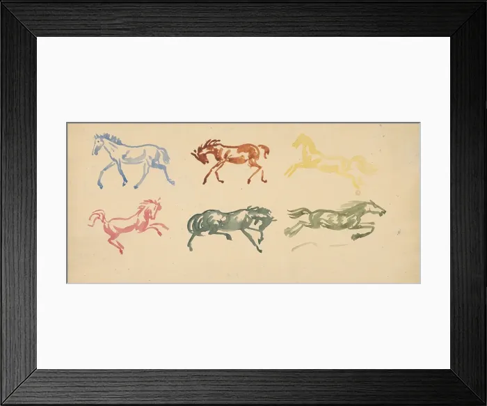 Framed Print : Sketch of galloping horses, 1940-1943. Creator: Arnold Peter Weisz-Kubincan Framed Print : Sketch of galloping horses, 1940-1943. Creator: Arnold Peter Weisz-Kubincan