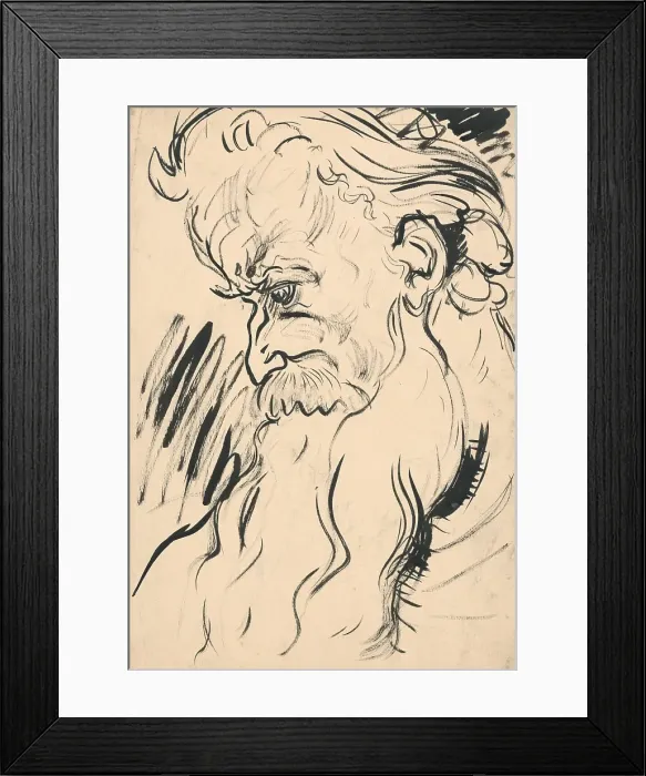 Framed Print : Old man's head with a beard, 1940 onwards. Creator: Arnold Peter Weisz-Kubincan. Old man's head with a beard, 1940 onwards. Creator: Arnold Peter Weisz-Kubincan Framed Print : Old man's head with a beard, 1940 onwards. Creator: Arnold Peter Weisz-Kubincan. Old man's head with a beard, 1940 onwards. Creator: Arnold Peter Weisz-Kubincan