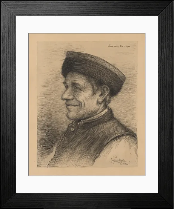 Framed Print : Baca, 1920. Creator: Ladislav Treskon Framed Print : Baca, 1920. Creator: Ladislav Treskon