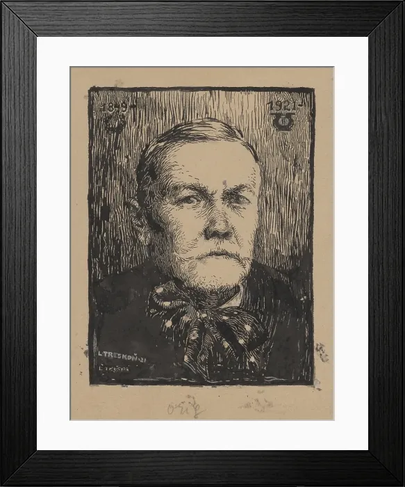 Framed Print : Portrait study of P.O.Hviezdoslav, 1921. Creator: Ladislav Treskon Framed Print : Portrait study of P.O.Hviezdoslav, 1921. Creator: Ladislav Treskon
