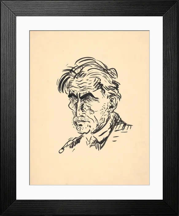 Framed Print : Male portrait II. 1940s. Creator: Arnold Peter Weisz-Kubincan Framed Print : Male portrait II. 1940s. Creator: Arnold Peter Weisz-Kubincan