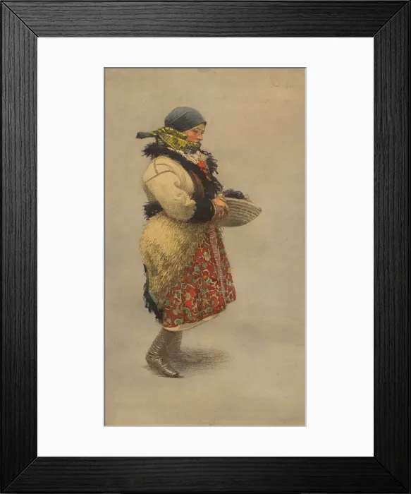 Framed Print : Costume study, 1920. Creator: Joza Uprka Framed Print : Costume study, 1920. Creator: Joza Uprka