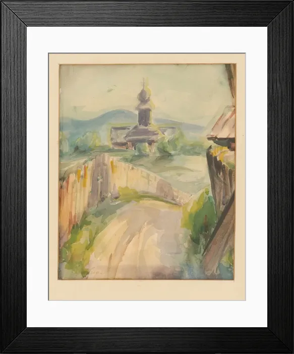 Framed Print : Village, around 1940. Creator: Ludovit Varga Framed Print : Village, around 1940. Creator: Ludovit Varga
