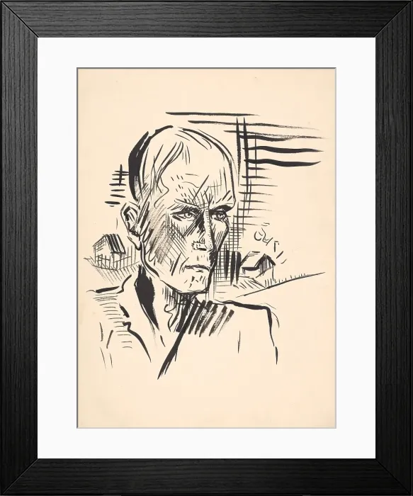 Framed Print : Male portrait I. 1930s. Creator: Arnold Peter Weisz-Kubincan Framed Print : Male portrait I. 1930s. Creator: Arnold Peter Weisz-Kubincan