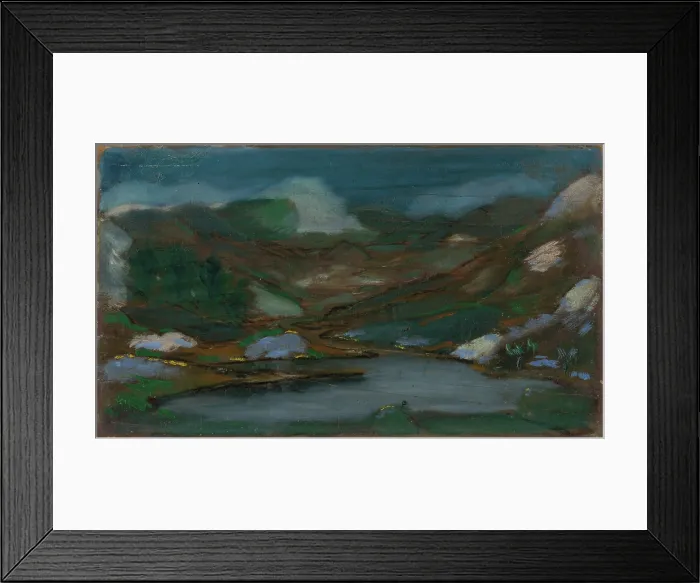 Framed Print : Mountain landscape, 1910-1920. Creator: Ferdinand Katona Framed Print : Mountain landscape, 1910-1920. Creator: Ferdinand Katona