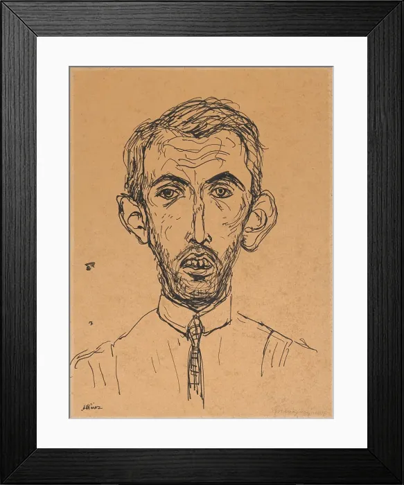 Framed Print : Singing Man (Self-Portrait), 1920-1929. Creator: Arnold Peter Weisz-Kubincan Framed Print : Singing Man (Self-Portrait), 1920-1929. Creator: Arnold Peter Weisz-Kubincan