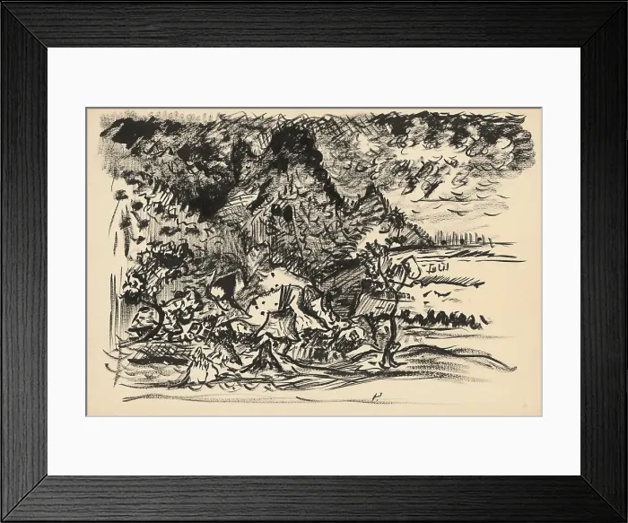 Framed Print : Landscape with a river (Study), c1935. Creator: Arnold Peter Weisz-Kubincan Framed Print : Landscape with a river (Study), c1935. Creator: Arnold Peter Weisz-Kubincan