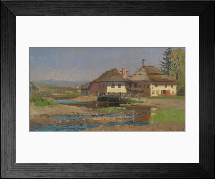 Framed Print : Manor house in a Spis village, 1890-1900. Creator: Ferdinand Katona