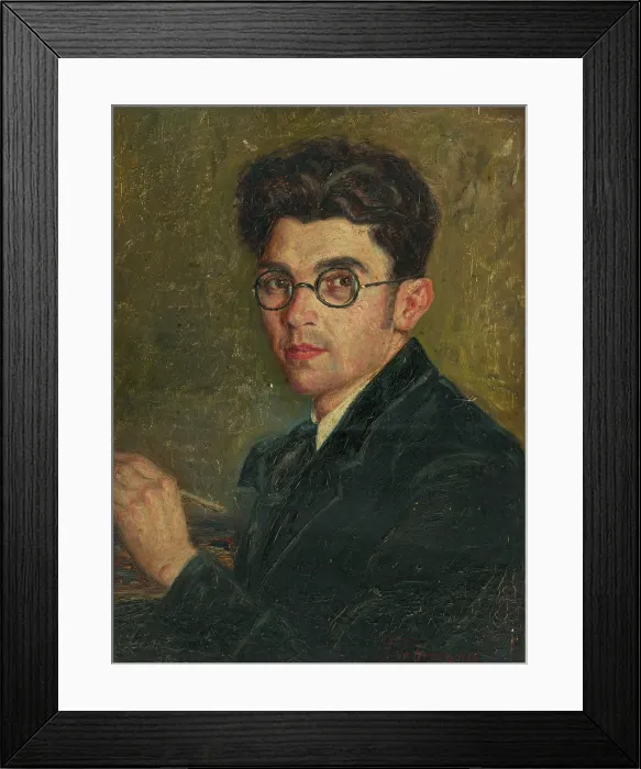 Framed Print : Self-Portrait, around 1950. Creator: Frantisek Fahrmann Framed Print : Self-Portrait, around 1950. Creator: Frantisek Fahrmann