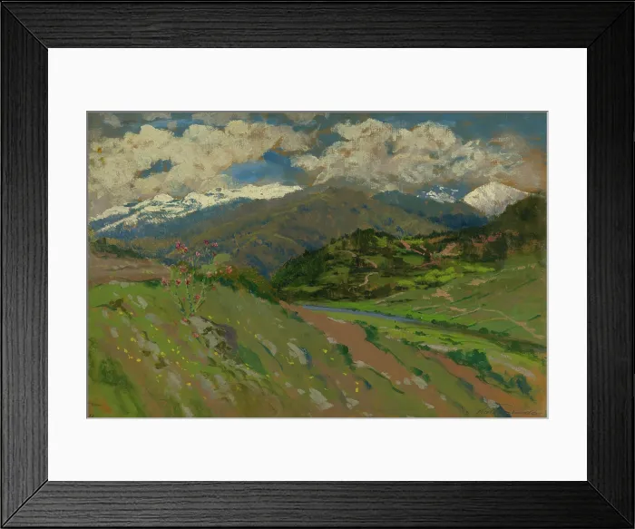 Framed Print : Landscape near Kralovany, 1900-1910. Creator: Ferdinand Katona Framed Print : Landscape near Kralovany, 1900-1910. Creator: Ferdinand Katona