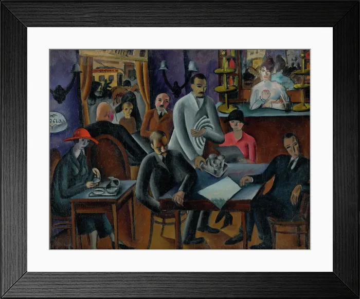 Framed Print : In the Cafe, 1924. Creator: Gejza Schiller Framed Print : In the Cafe, 1924. Creator: Gejza Schiller
