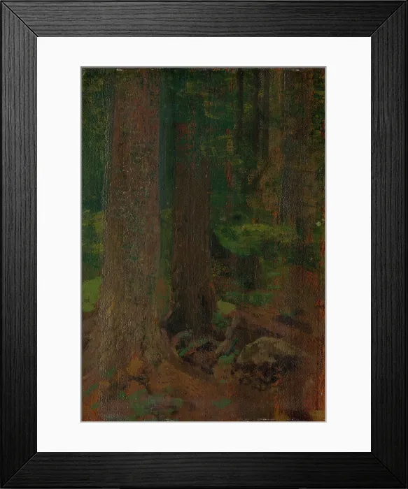 Framed Print : Forest study, 1890-1910. Creator: Ferdinand Katona Framed Print : Forest study, 1890-1910. Creator: Ferdinand Katona