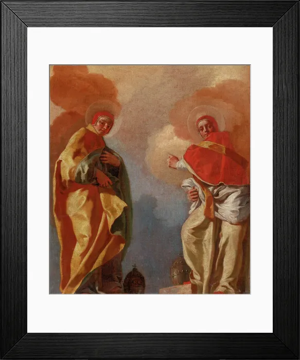Framed Print : Two Popes, 1720-1750. Creator: Giovanni Battista Piazzetta