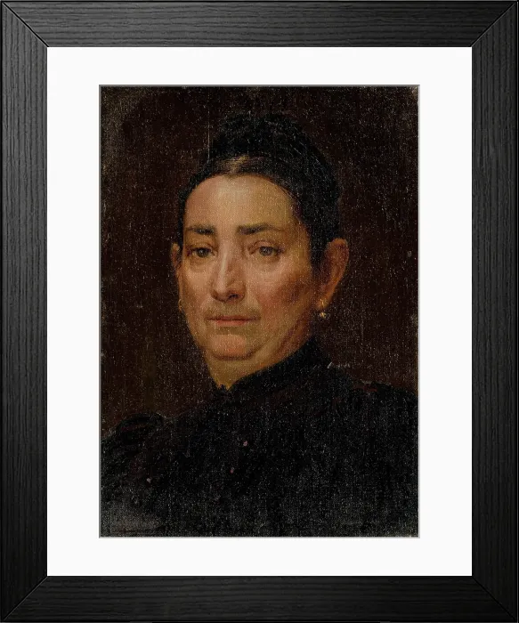Framed Print : Portrait of an Old Woman, 1887. Creator: Ferdinand Katona Framed Print : Portrait of an Old Woman, 1887. Creator: Ferdinand Katona