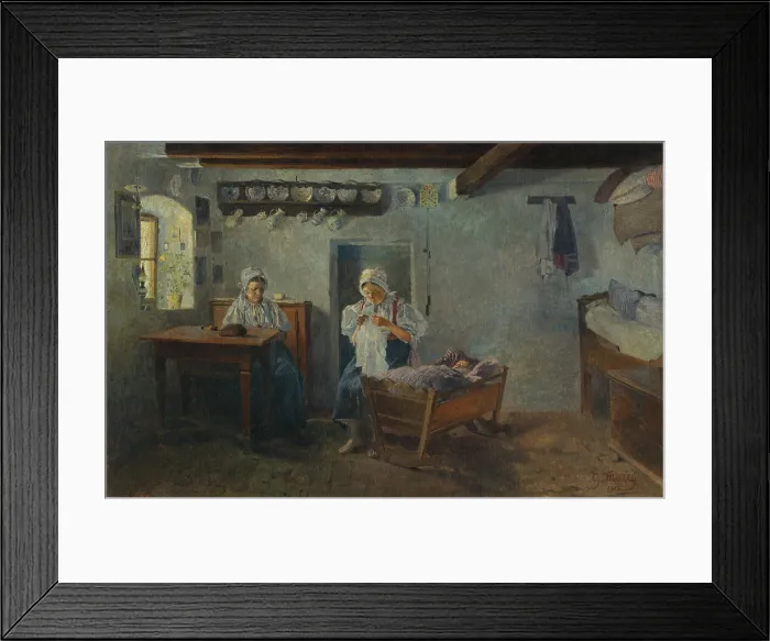 Framed Print : Above the Cradle, 1906. Creator: Gustav Mally Framed Print : Above the Cradle, 1906. Creator: Gustav Mally