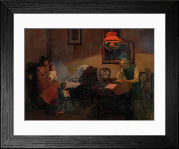 Framed Print : Evening Prayer, 1910-1911. Creator: Gustav Mally Framed Print : Evening Prayer, 1910-1911. Creator: Gustav Mally