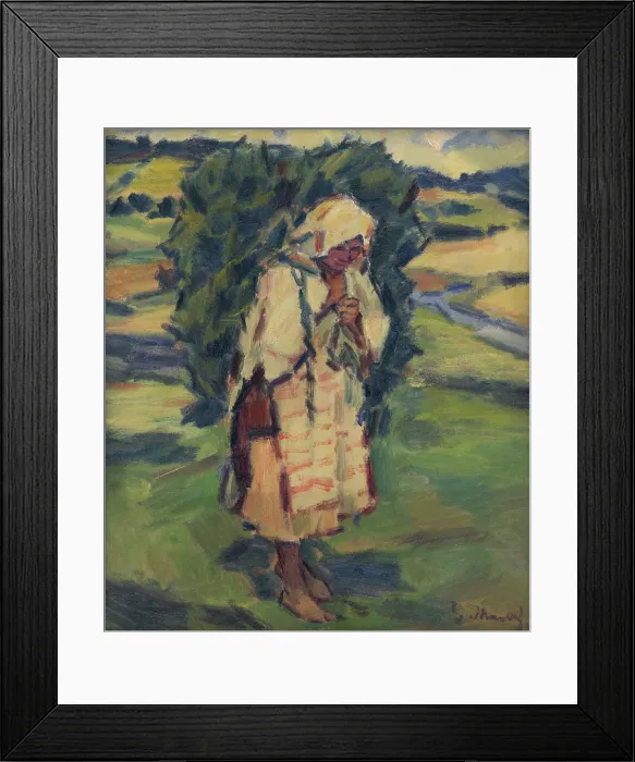 Framed Print : Woman Carrying a Sack, 1936-1938. Creator: Gustav Mally Framed Print : Woman Carrying a Sack, 1936-1938. Creator: Gustav Mally