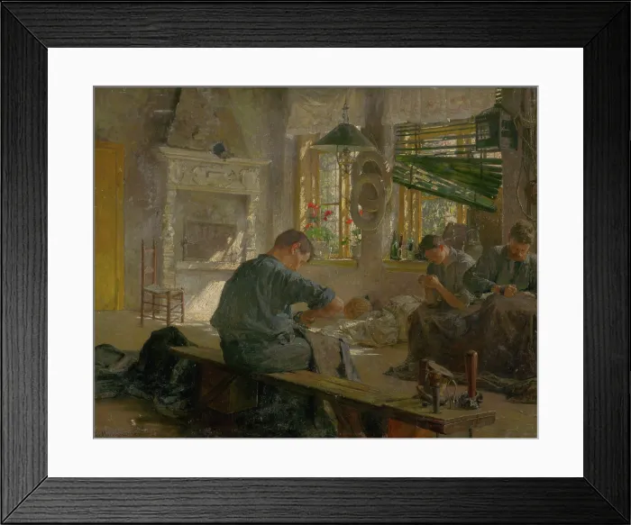 Framed Print : Ship Builders, around 1910. Creator: Gustav Mally Framed Print : Ship Builders, around 1910. Creator: Gustav Mally