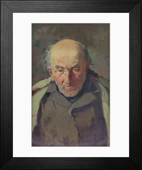 Framed Print : Head Study of a Church Beggar, around 1906. Creator: Gustav Mally Framed Print : Head Study of a Church Beggar, around 1906. Creator: Gustav Mally